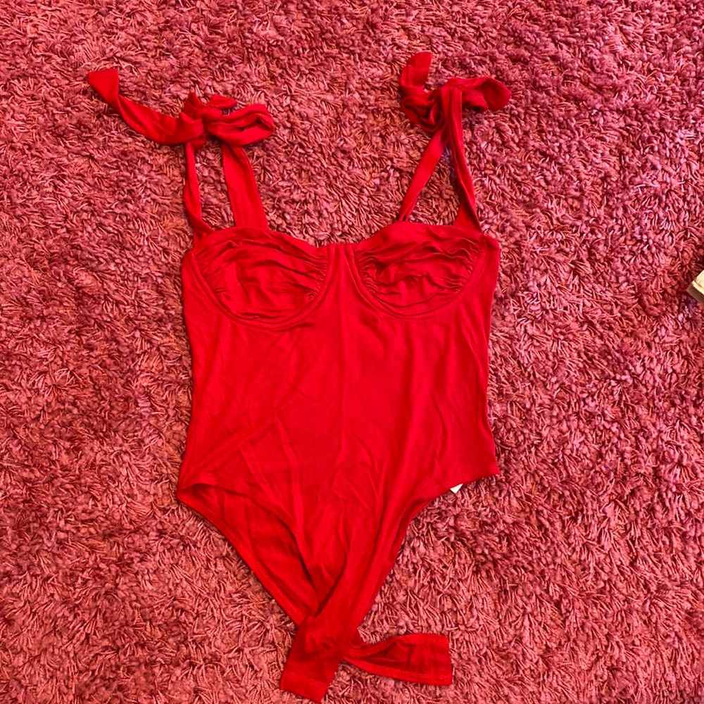 Adika Red Bodysuit Size M NEVER WORN